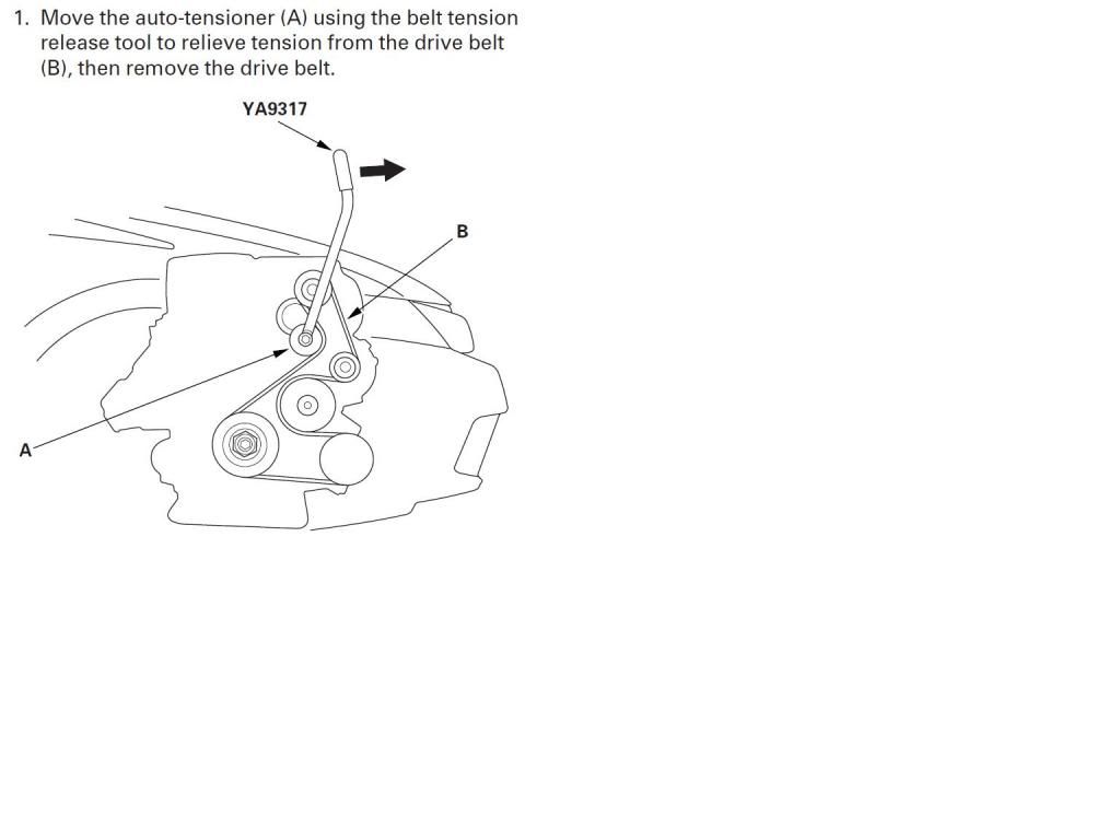 How to Change the serpentine belt on a 2009 CSX Acura World